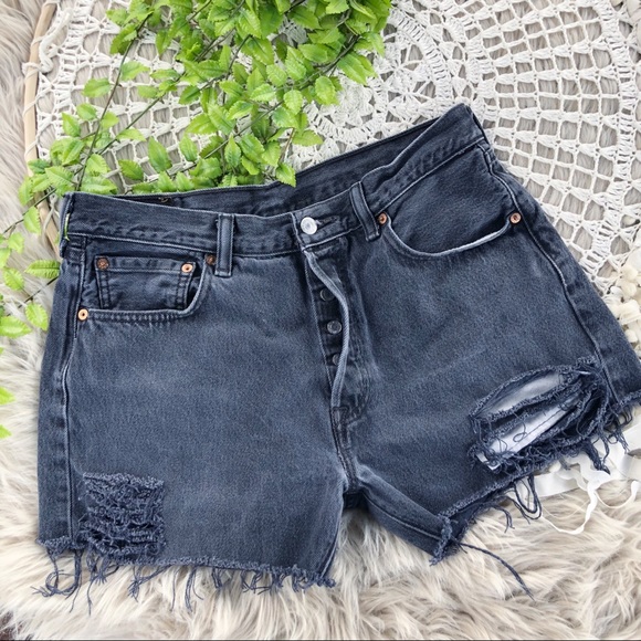 Levi's Pants - Vintage Levi’s Button Fly 501 Distressed Shorts